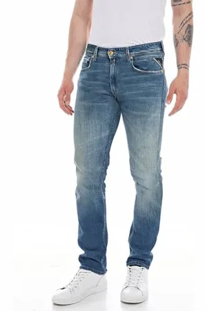 Replay Herren Jeans Grover Straight-Fit Original, (Blau), 29W / 30L