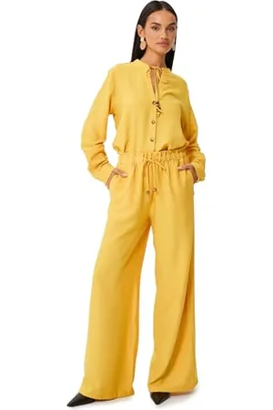 Koton Women Wide Leg High Rise Elastic Waist Palazzo Pants