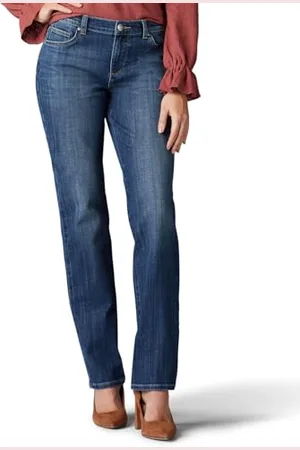 Lee Damen Relaxed Fit Straight Leg Jeans, , 50