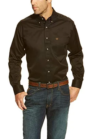 Ariat Herren Solid Twill Classic Fit Shirt Langarm-Western-Knopf-Down, , Mittel