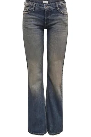 ONLY Damen ONLBETHANY LW Flared Tint DNM TAI Hose, Medium Blue Denim/Detail:Tinted, 28 W/30 L