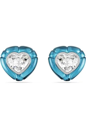 Swarovski Dulcis Ohrclips, Herzschliff, Pavé, Herz, , Rhodiniert, Einheitsgröße