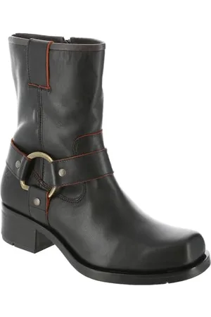 Fly London Damen Reva010fly Stiefelette, schwarz/rot, 37 EU