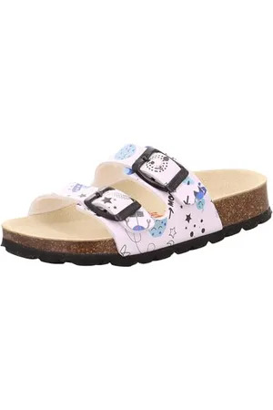 Superfit Fussbettpantoffel Pantoffeln, Weiß/Mehrfarbig 1070, 29 EU Weit