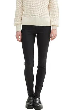 TOM TAILOR Damen Coated NELA Extra Skinny Jeans in Leder-Optik, , 28/30