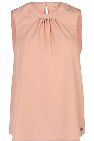 Tamaris Damen Gewebtes Rundhalsausschnitt Top AVEIRO Pink 44