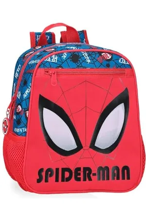 Marvel Disney, Spiderman Authentic, Vorschulrucksack, Schulrucksack, aus Polyester, breite und verstellbare Träger, Doppelfach, von Joumma Bags, , Vorschulrucksack