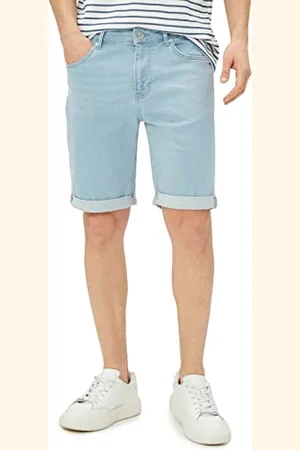 Koton Men Bermuda Jean Shorts Folded Detailed Slim Fit Buttoned