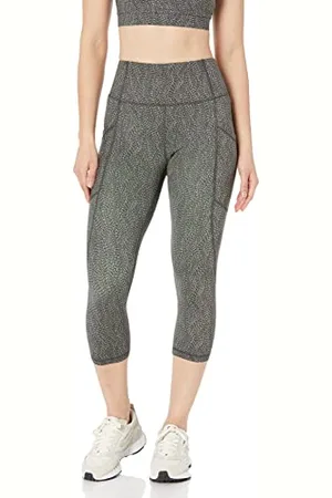 Amazon Damen Active Sculpt Workout Athleisure Capri-Leggings mit hohem Bund und Taschen (erhältlich in Übergrößen ), , 6XL Große Größen