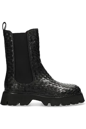 Fred de la Bretoniere Damen ROMEE Woven Chelsea Boot, Black, 36 EU