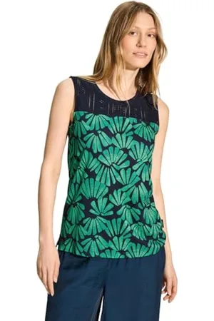 CECIL Damen B321621 Ajour Top mit Print, , XX-Large