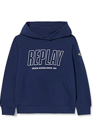 Replay Jungen Hoodie aus Baumwollmix, (Blau), 12 Jahre