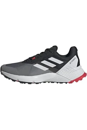 adidas Herren Terrex Soulstride Trail Running Shoes Trailrunning-Schuhe, Grey Four/Dash Grey/Pure Ruby