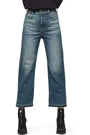 G-Star RAW Damen Tedie Ultra High Straight Ripped Edge Ankle C Jeans