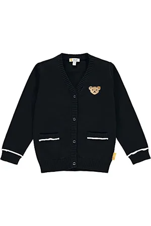 Steiff Boys Strickjacke Fleece Jacket, Navy, 110