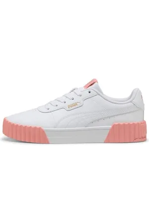 PUMA Damen Carina 3.0 Sneaker, White-PINK Fruit Gold, 37.5 EU