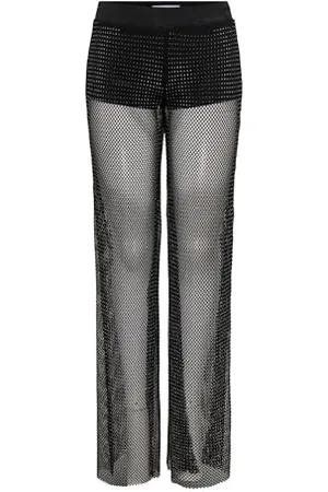 ONLY Damen ONLTORVI MW Wide MESH Rhine Pant XT PNT Hose, , S x 32L