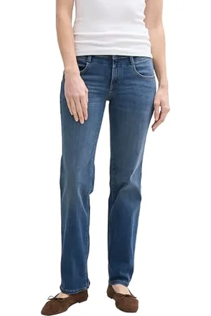 TOM TAILOR Denim TTAEDAN Straight Fit Jeans, Bright Blue Denim, 28/30