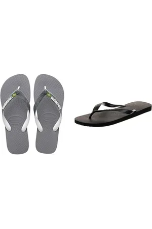 Havaianas Zehentrenner Schwarz 43/44 EU + Zehentrenner Steel Grey White White 43/44 EU