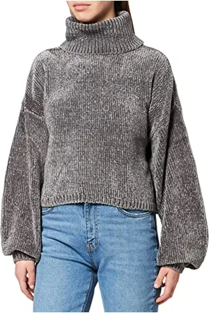 Urban classics Damen TB4516-Ladies Short Chenille Turtleneck Sweater Sweatshirt, , XS
