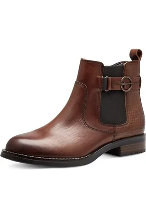 Tamaris COMFORT Damen Chelsea Boots mit Reißverschluss Herbst, Braun , 42 EU