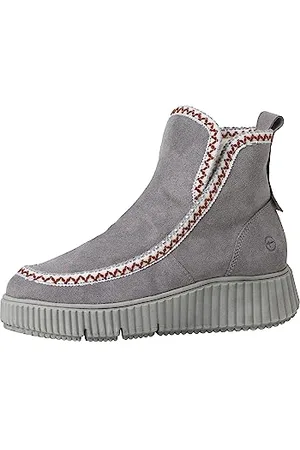 Tamaris Damen Boots Leder Winter gefüttert; GREY/ ; 40 EU