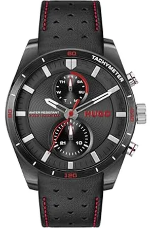 HUGO BOSS Multi Zifferblatt Quarz Uhr für Herren Kollektion #Fast mit Edelstahl- und Lederarmband