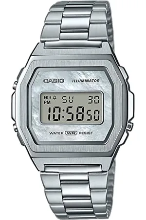 Casio Unisex Digital Quarz Uhr mit Edelstahl Armband A1000D-7EF