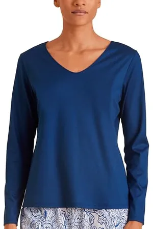 Calida Favourites Langarmshirt, V-Neck Damen, aus 100% Supima-Baumwolle