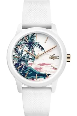 Lacoste Analog Quarzuhr für Damen Kollektion .12.12 Ladies mit Weisses Silikonarmband - 2001085
