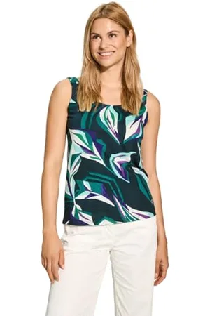 CECIL Damen B321777 Top mit Raffung und Print, , Large