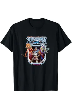 Dungeons & Dragons 50th Anniversary Spelljammer Vintage T-Shirt - Unisex, , Small, Kurzarm, Cartoon, V-Ausschnitt, T-Shirt