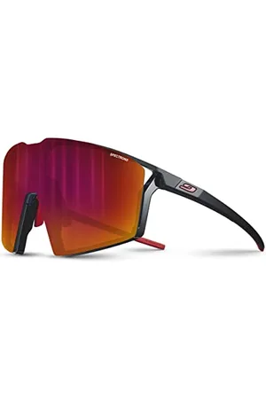 Julbo Unisex Edge Sonnenbrille, Matt Schwarz/Rot, Einheitsgröße