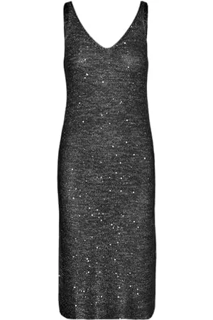 VERO MODA Damen Vmleilani New Strap V-Neck Blk Dress Kleid, , Medium