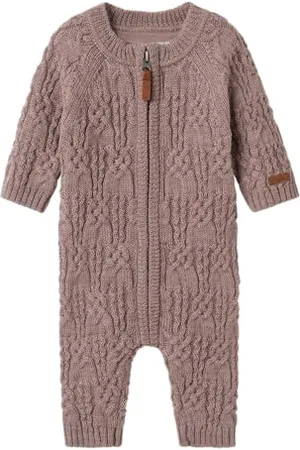 NAME IT Baby-Mädchen Nbfwrilla Wool Ls Knit Suit Strampler, , 62
