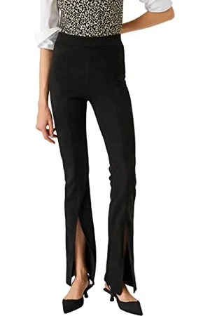 Koton Women Flare Leg Leggings Slit Detail