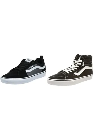 Vans Herren Filmore Sneaker, Schwarz ((Suede Canvas) Black/Pewter T2J), 42 EU Veloursleder Leinwand Weiß
