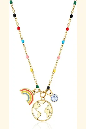 Brosway Halskette Frau mit Symbol Welt aus Edelstahl | Kollektion CHAKRA - BHKN059