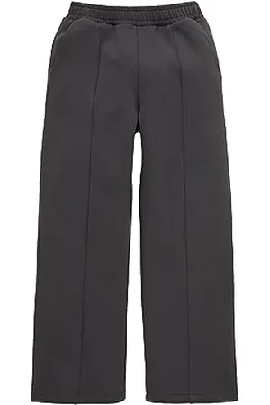 TOM TAILOR Mädchen 1037903 Wide Leg Stoffhose mit Ziernaht, 29476-coal Grey, 128
