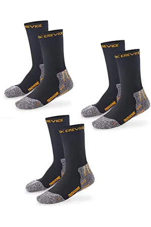 Black Crevice Trekkingsocken lang, 3 Paar, black/orange, 43-46