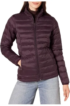 Amazon Damen Leichte, langärmelige, Wasserabweisende, packbare Pufferjacke (in Übergröße erhältlich), , S