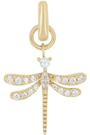 Amor Charm 925 Sterling Silber Damen Charms, mit Zirkonia synth., 2,3 cm, , Libelle, Kommt in Schmuck Geschenk Box, 2038524