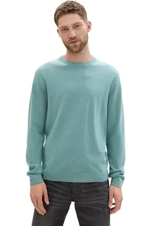 TOM TAILOR Herren Basic Crewneck Pullover aus Baumwolle, , XXL