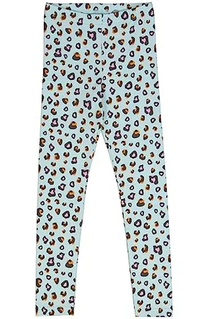 Green Cotton Mädchen Leo Leggings, Aqua/Tangerine/Pastel, 110 Slim EU