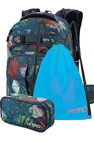 Nitro Superhero, Schulrucksackset, Rucksack, Backpack, abnehmbarer Hüftgurt, robuste Bodenplatte, Thermotasche, Laptopfach, Turnbeutel & Pencil Case XL