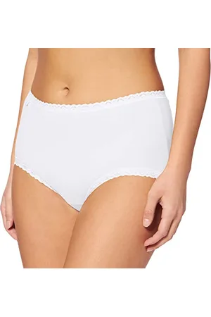 Sloggi Damen 24/7 Cotton Lace Midi Slip, White, 38