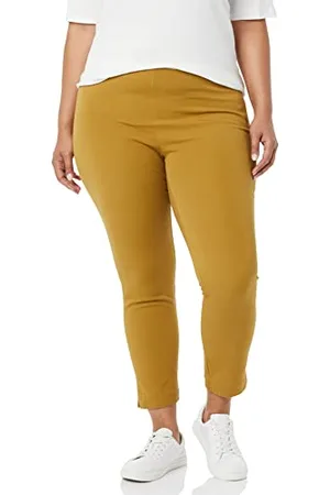 Amazon Damen Knöchelhose mit Bi-Stretch und seitlichem Reißverschluss in schmaler Passform, , 48