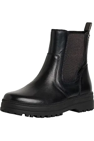 Tamaris Comfort Damen Chelsea Boots Winter mit Reißverschluss Comfort Fit, Schwarz , 36 EU