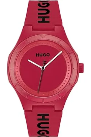 HUGO BOSS Analog Quarzuhr für Herren Kollektion #LIT for HIM mit Silikonarmband