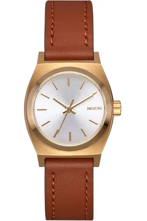 Nixon Herren Analog Quarz Uhr mit Leder Armband A509-5168-00